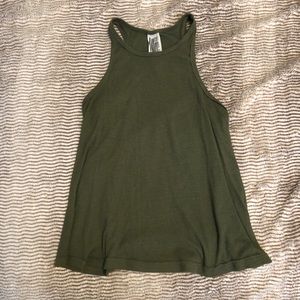 Olive Green Free People high neck tank